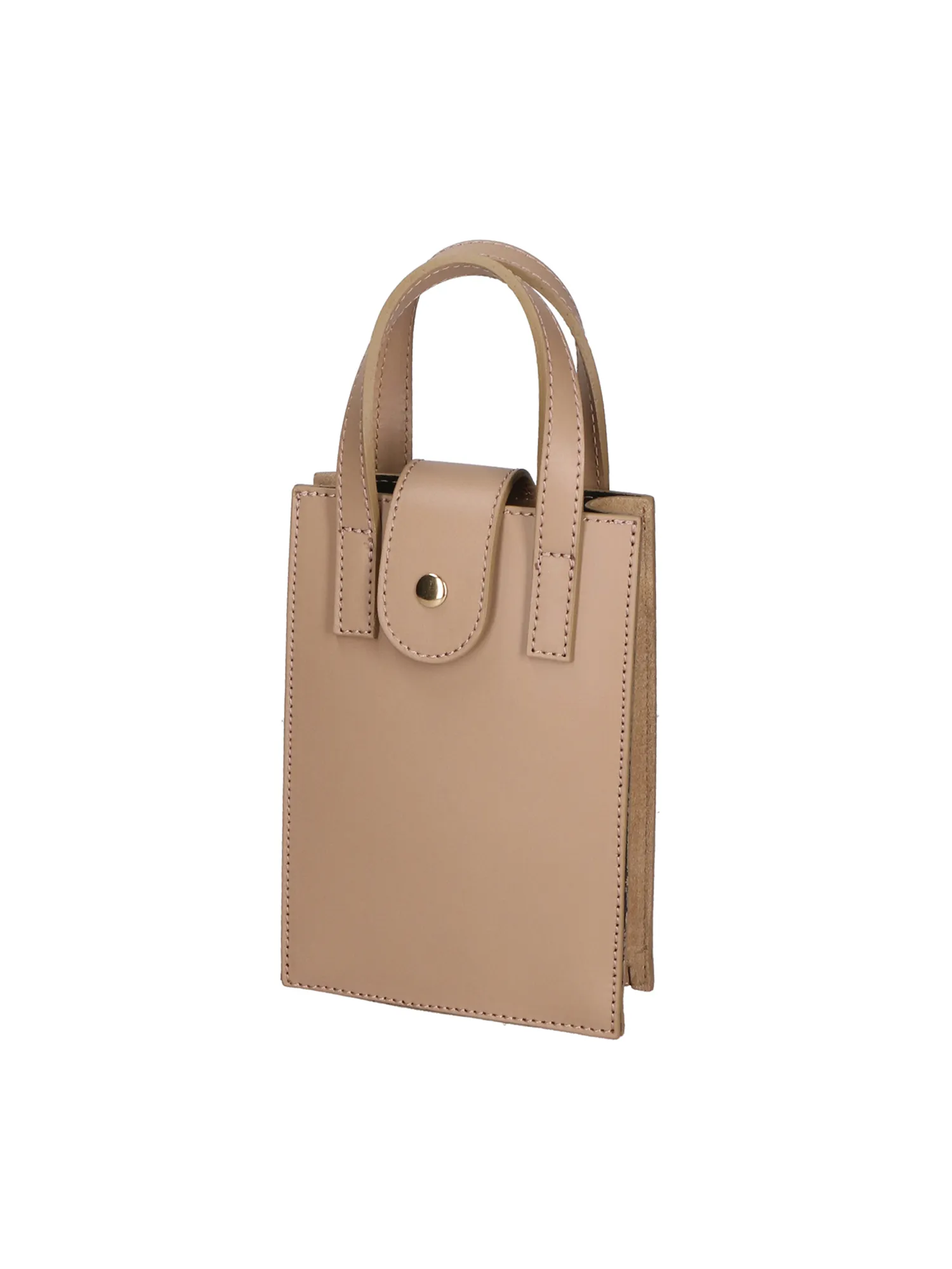 Women's Handbag - Giusi Model - Genuine Leather Gave Lux - colore Beige - immagine 2
