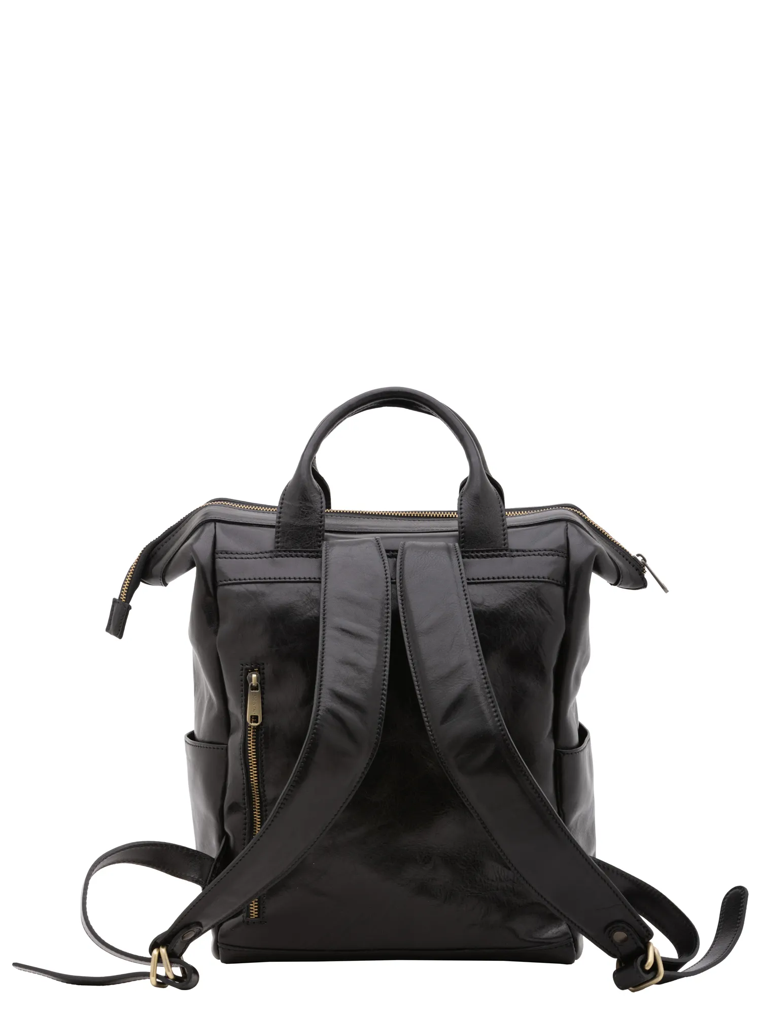 Borsa a tracolla uomo in vera pelle I Fratelli - colore Nero - immagine 4