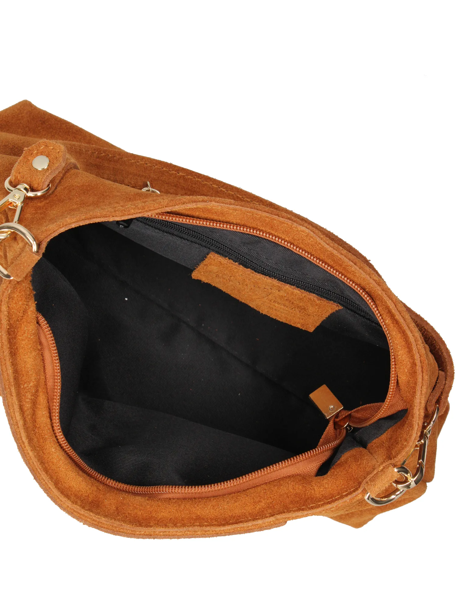 Borsa a spalla da donna - Celeste Pro - Pelle scamosciata